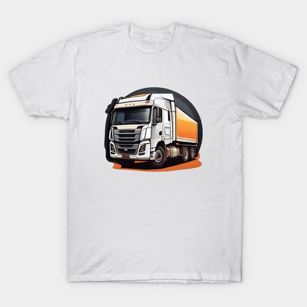 Truck Trucking Vintage Established Road Farming Car T-Shirt by Flowering Away